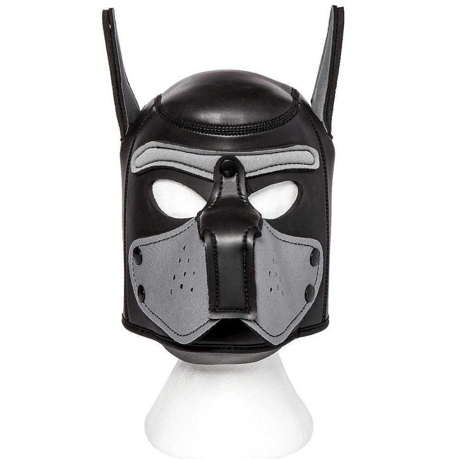 Bondara Bondara Lap Dog Black & Grey Neoprene Puppy Hood Black & Dark Grey Blindfolds, Hoods & Masks