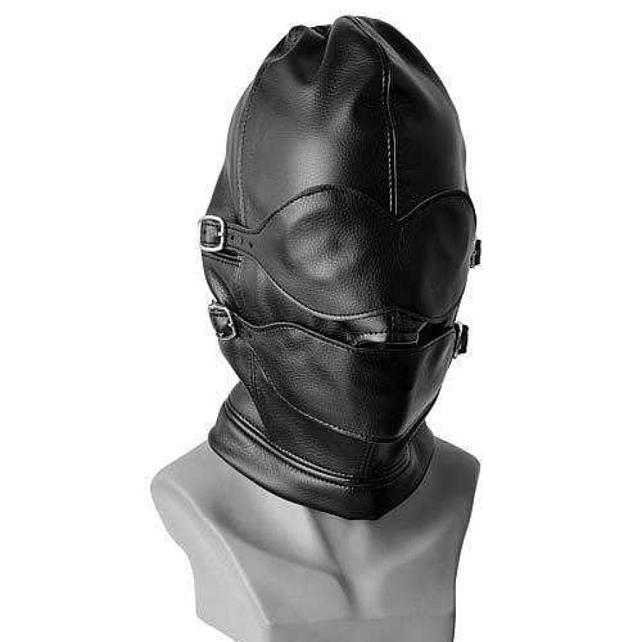 Bondara Bondage Gimp Hood With Detachable Mask, Chin Strap & Ball Gag Blindfolds, Hoods & Masks