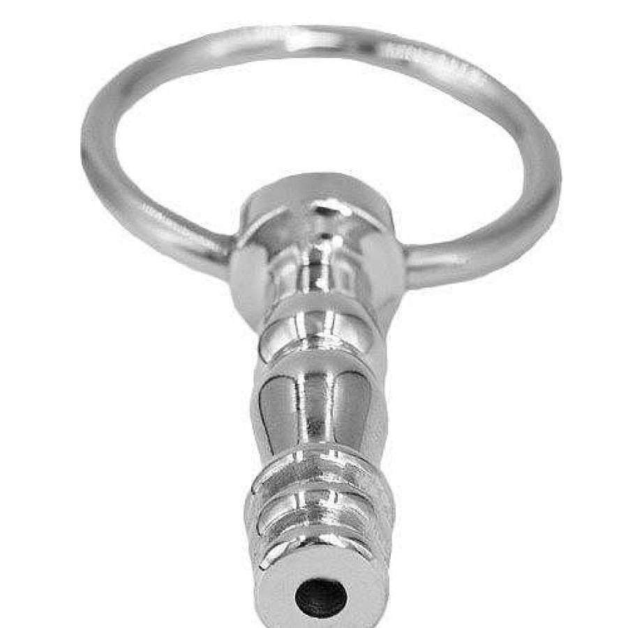 Bondara Torment Stainless Steel Hourglass Penis Plug - 3.8Cm Silver Medical Play Toys