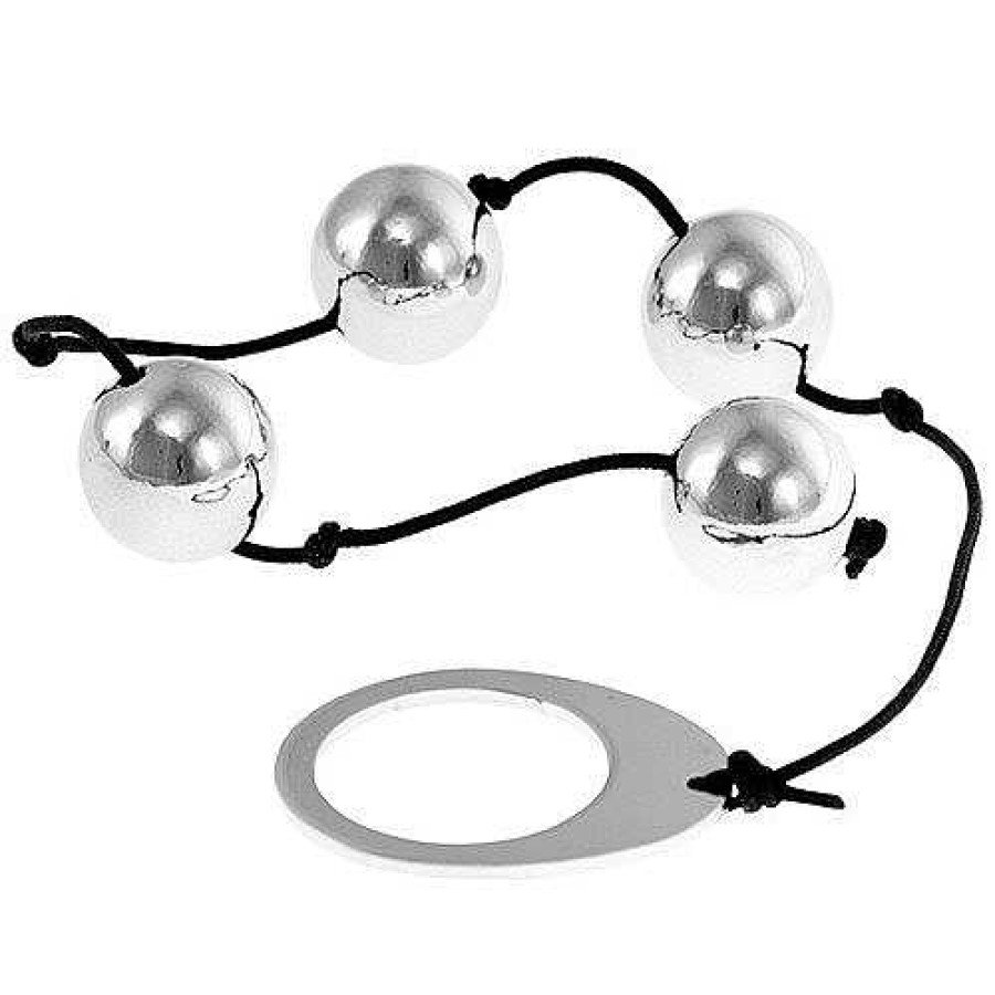 Bondara Heavy Metal Anal Beads Silver Anal Toys