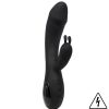 Bondara Sex Sparks Shock Wave Silicone E-Stim Rabbit Vibrator Black Vibrators