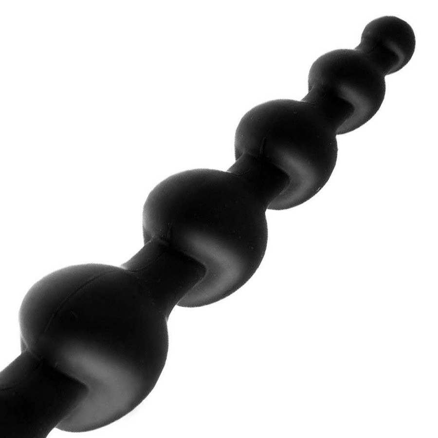 Bondara Teasing Tapered Vibrating Anal Beads Black Anal Toys