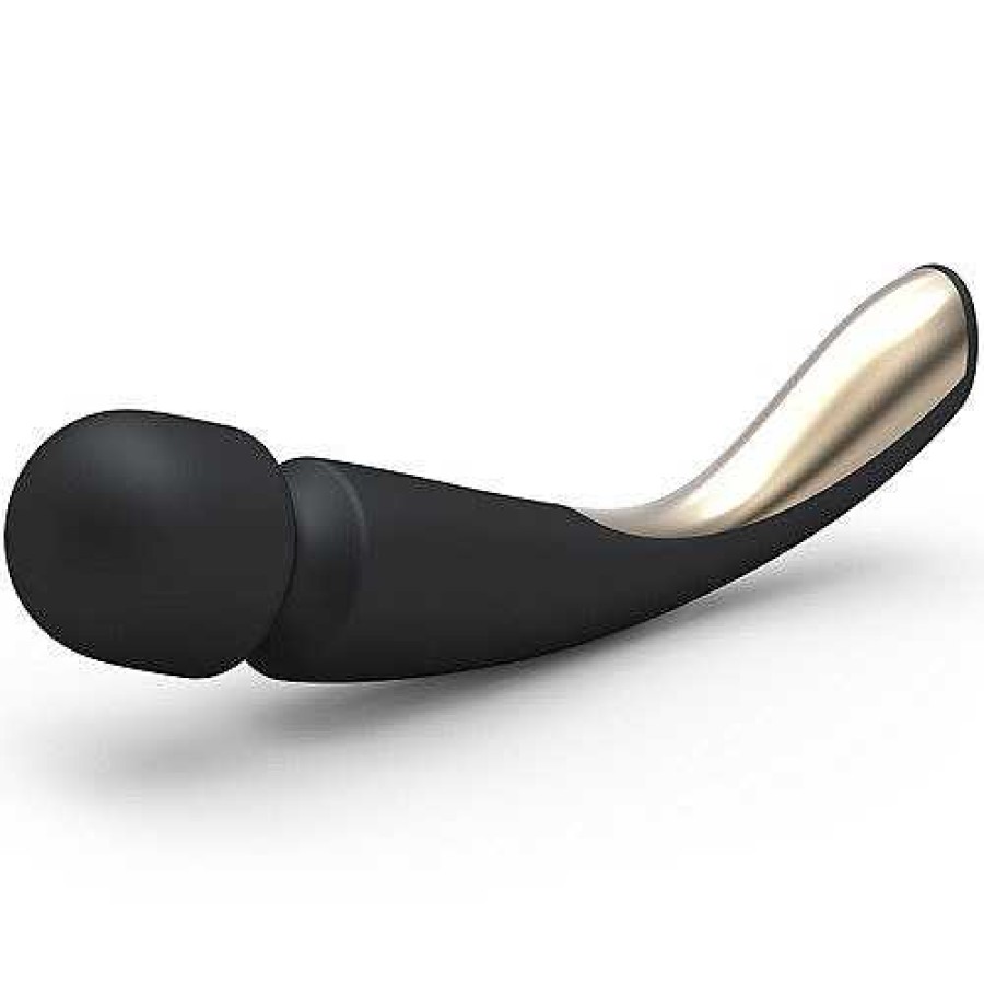 Lelo Lelo Smart Wand 2 Large Black 10 Function Massage Wand Vibrator Black And Gold Vibrators