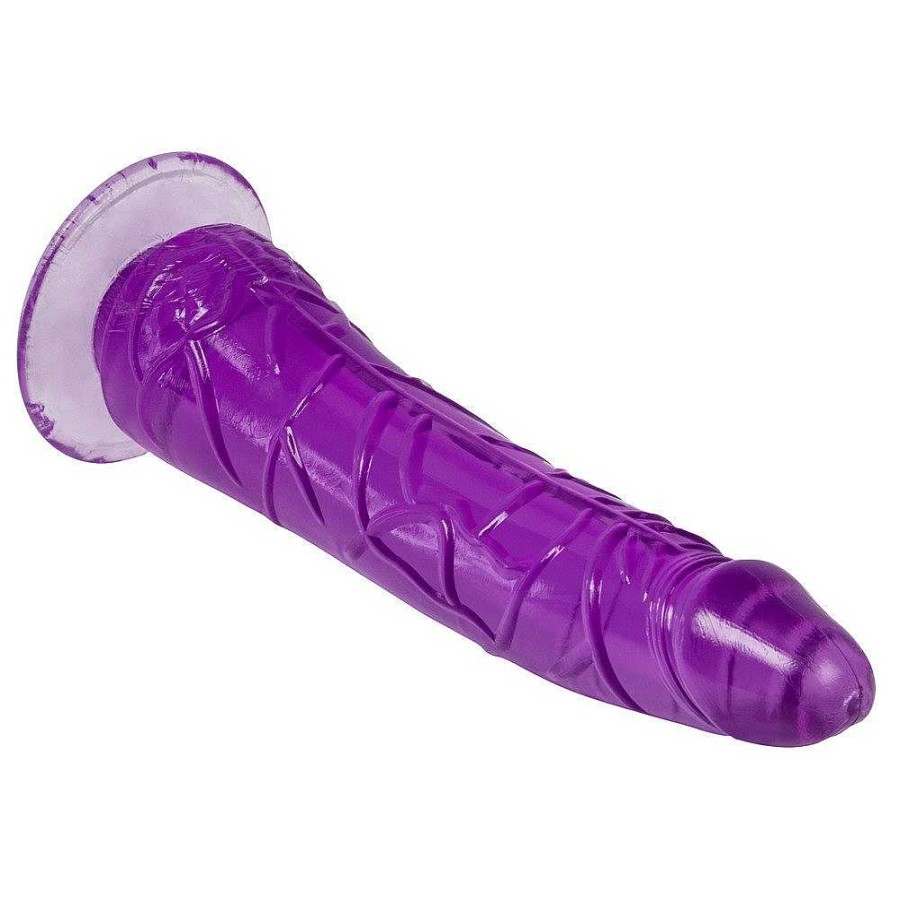 Bondara Crystal Clear Jellies Bondara Crystal Clear Suction Cup Dildo - 8 Inch Purple Dildos