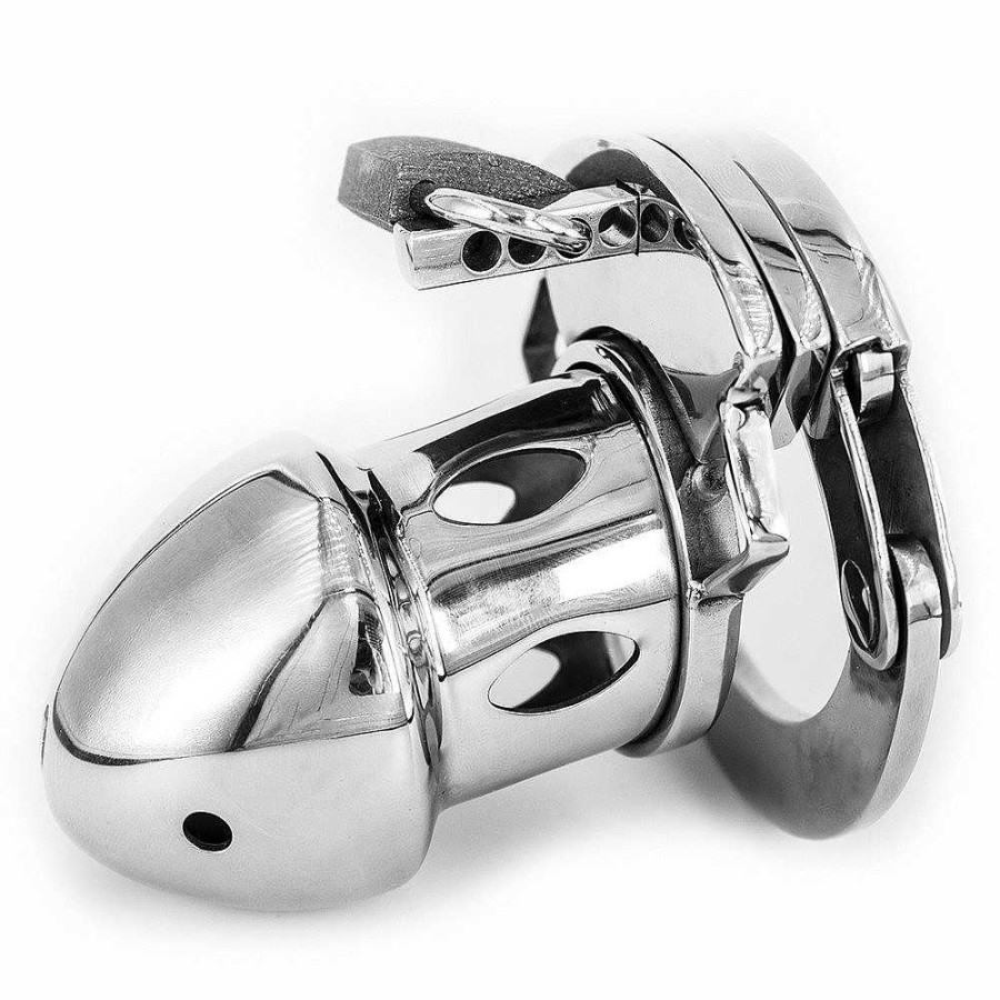 Bondara Torment Stainless Steel Adjustable Cock Cage Silver Chastity Devices