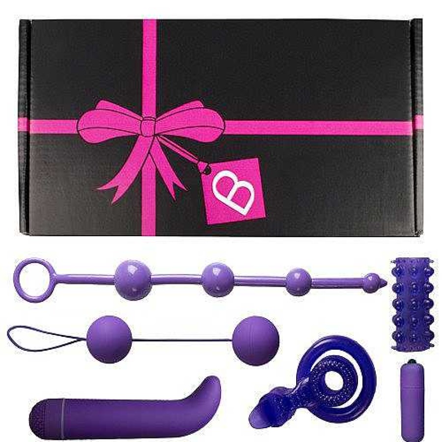 Bondara Night In Essentials 6 Piece Couple'S Set Purple Vibrators