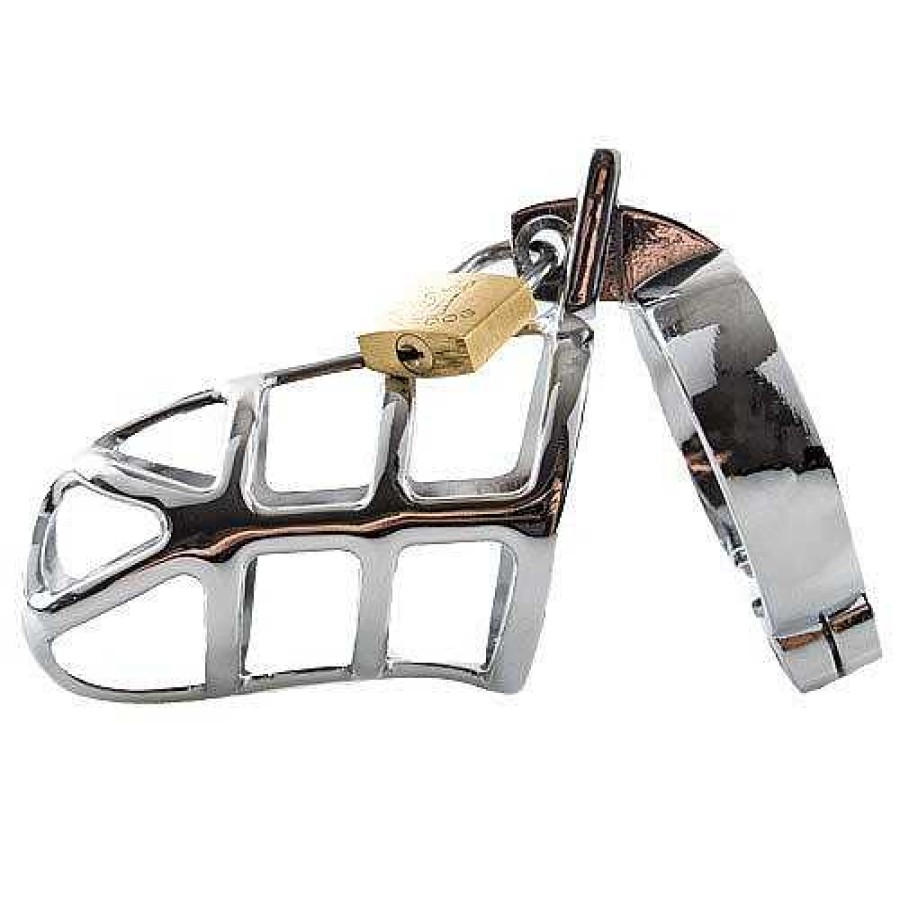 Bondara Torment Gladiator Stainless Steel Chastity Cage Silver Chastity Devices