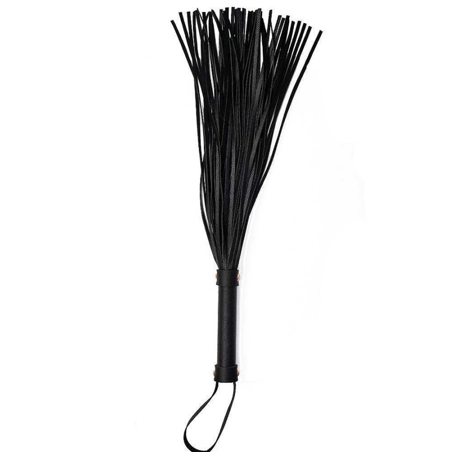 Bondara Bondara Chastiser Studded Faux Leather Flogger - 21 Inch Black Floggers, Whips & Ticklers