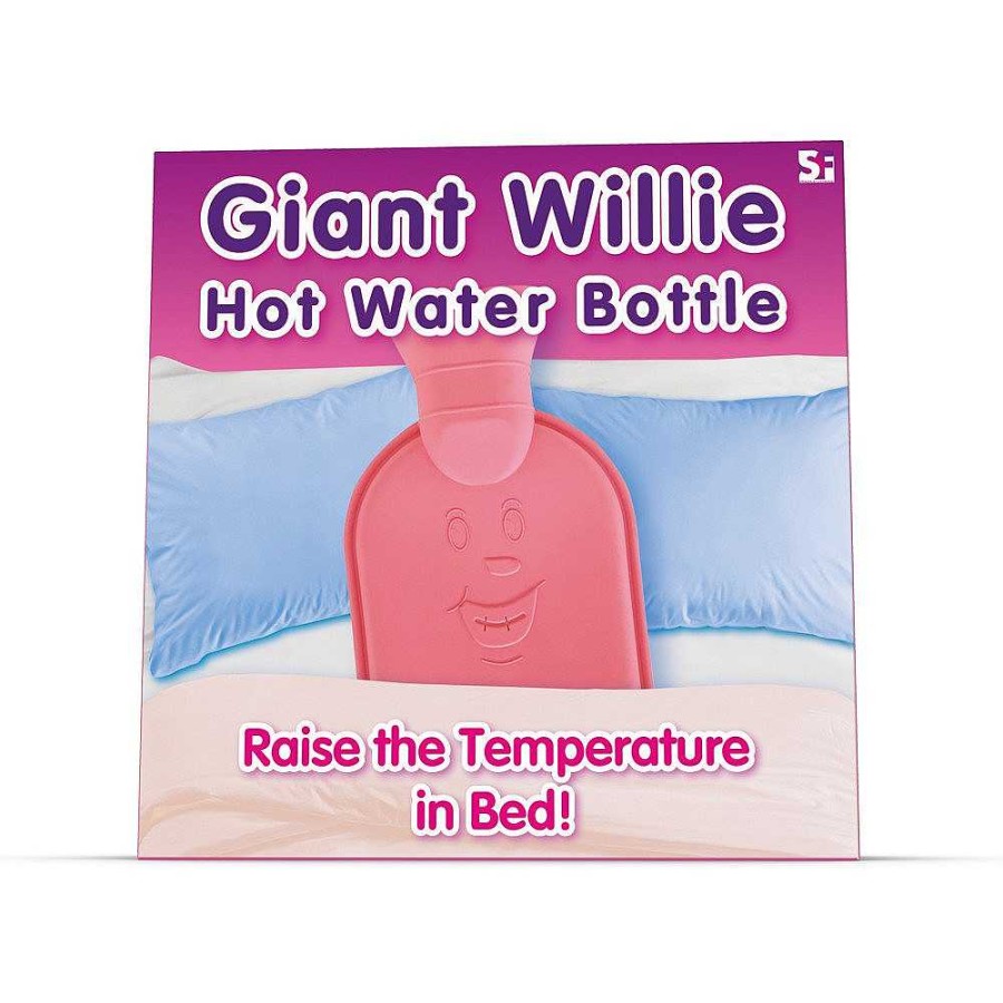 Bondara Giant Willie Hot Water Bottle Pink Adult Gifts & Games