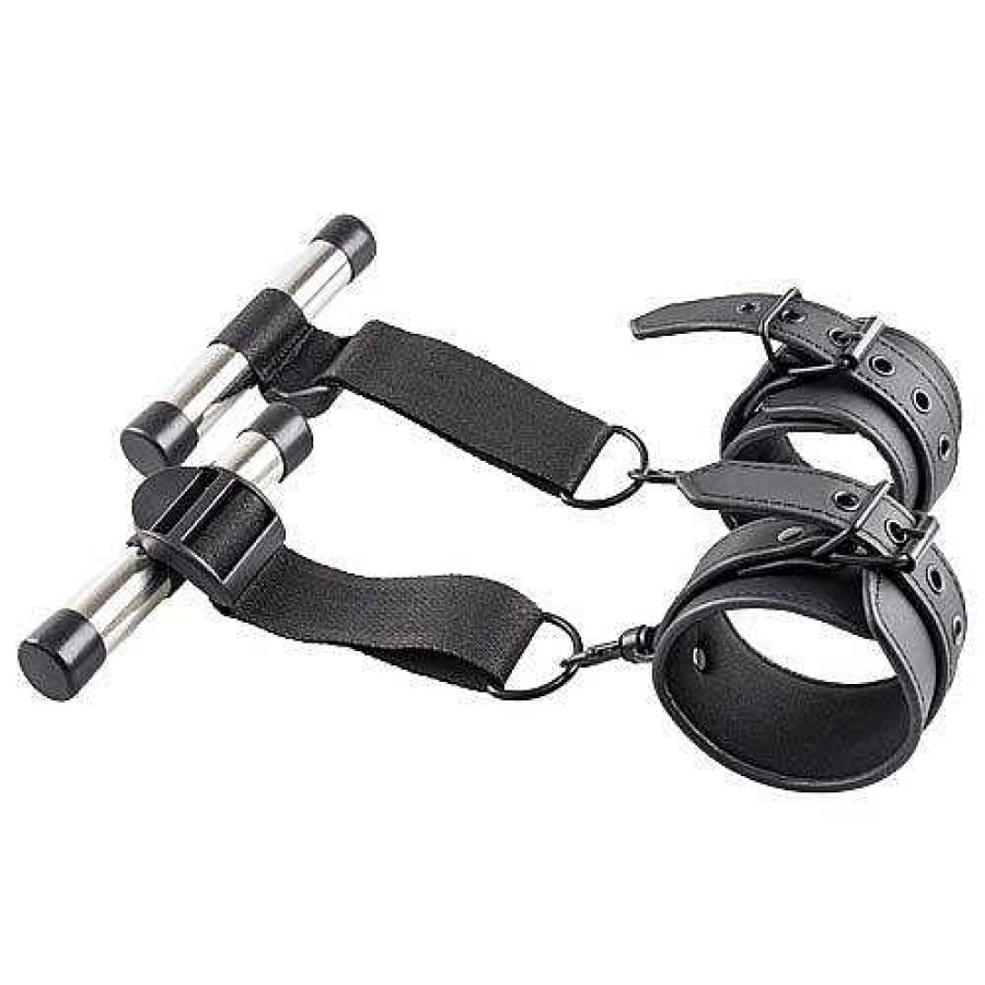 Bondara Bondara Matte Door Jam Handcuffs Black Bondage Restraints & Handcuffs