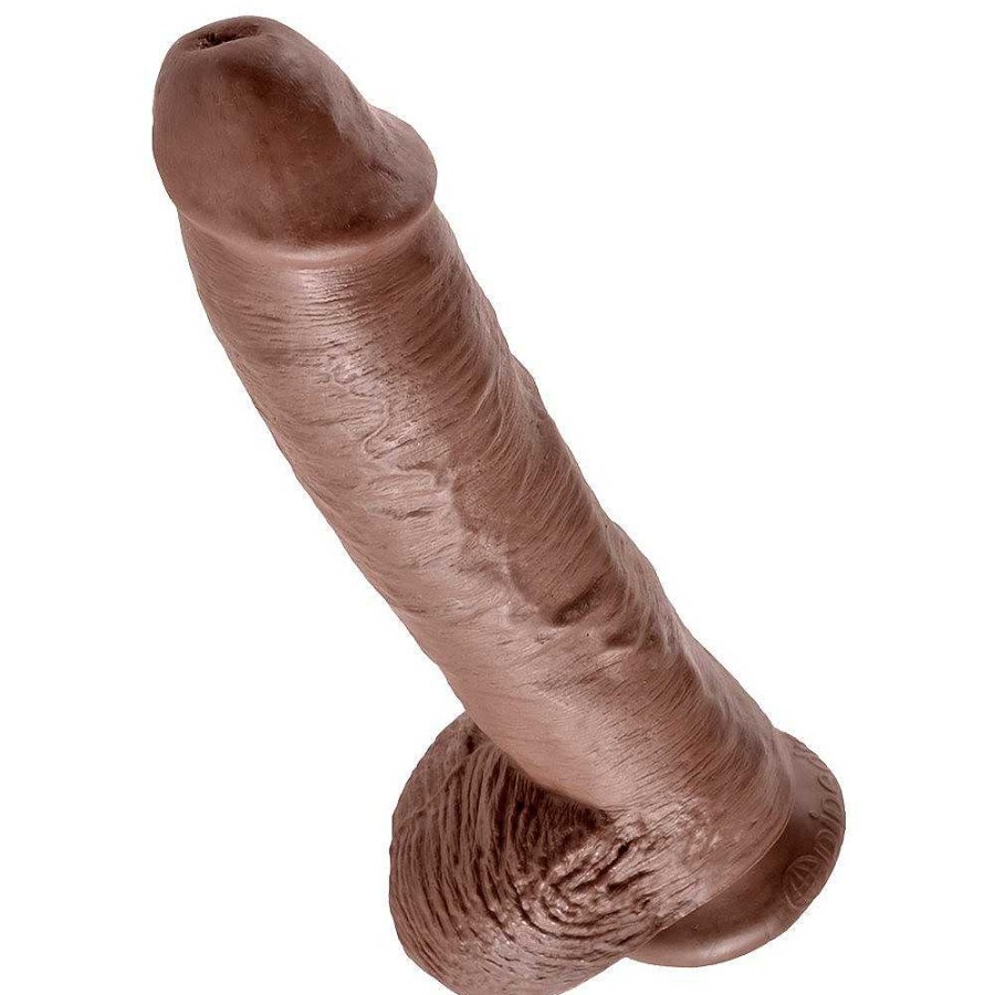 Pipedream Pipedream King Cock Ballsy Dildo - 7, 8, 9 Or 10 Inch Dark Tone Dildos