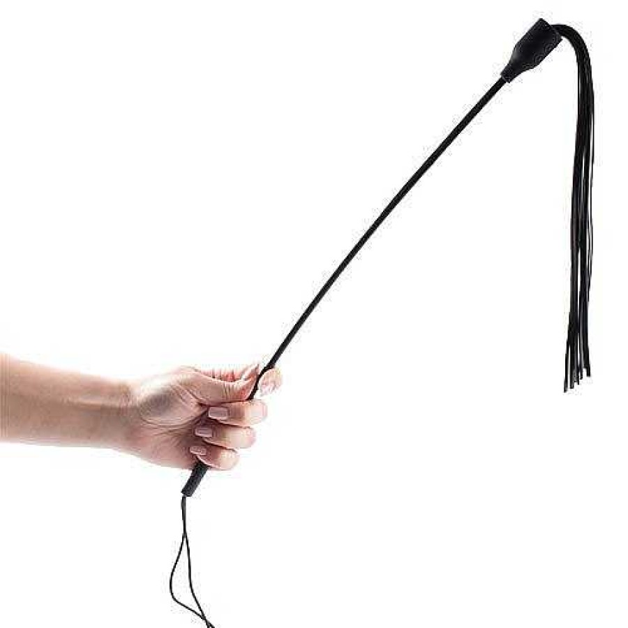 Bondara Bondara Silicone Flogger Whip - 28 Inch Black Floggers, Whips & Ticklers