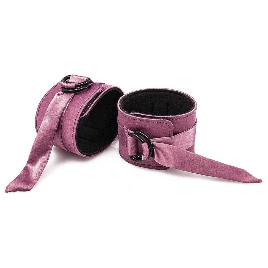 Bondara Bondage Bind & Blush Satin Tie Ankle Cuffs Pink Bondage Restraints & Handcuffs