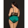 Bondara Belle Bondara Belle Green Light Plus Size Caged Teddy Green & Black Sexy Plus Size Lingerie