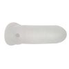 Bondara Bondara Ribbed Subtle Cock Extension Sleeve With Ball Strap White Male Sex Toys