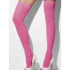 Bondara Make 'Em Wink Neon Opaque Hold Up Stockings Pink Sexy Hosiery