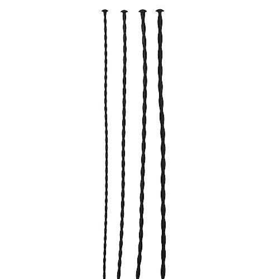 Bondara Bondara Silicone Set Of Four Rippled Urethral Sounds - 30Cm Black Medical Play Toys