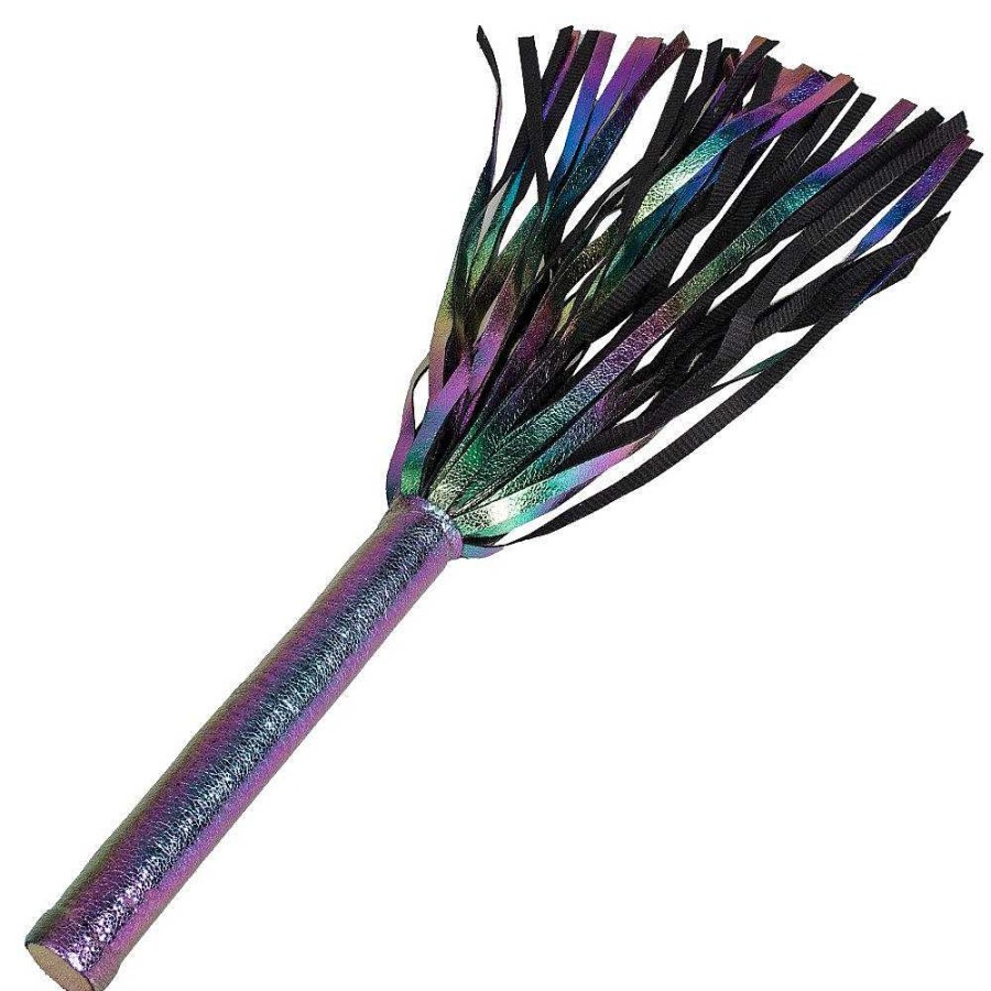 Bondara Bondara Shiny B!Tch Holographic Faux Leather Flogger - 9.5 Inch Rainbow Floggers, Whips & Ticklers