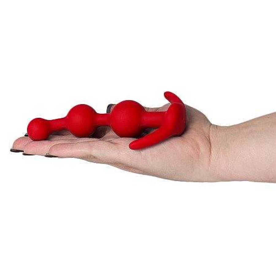 Bondara Bondara Silicone Anchor Anal Beads - 5 Inch Red Anal Toys