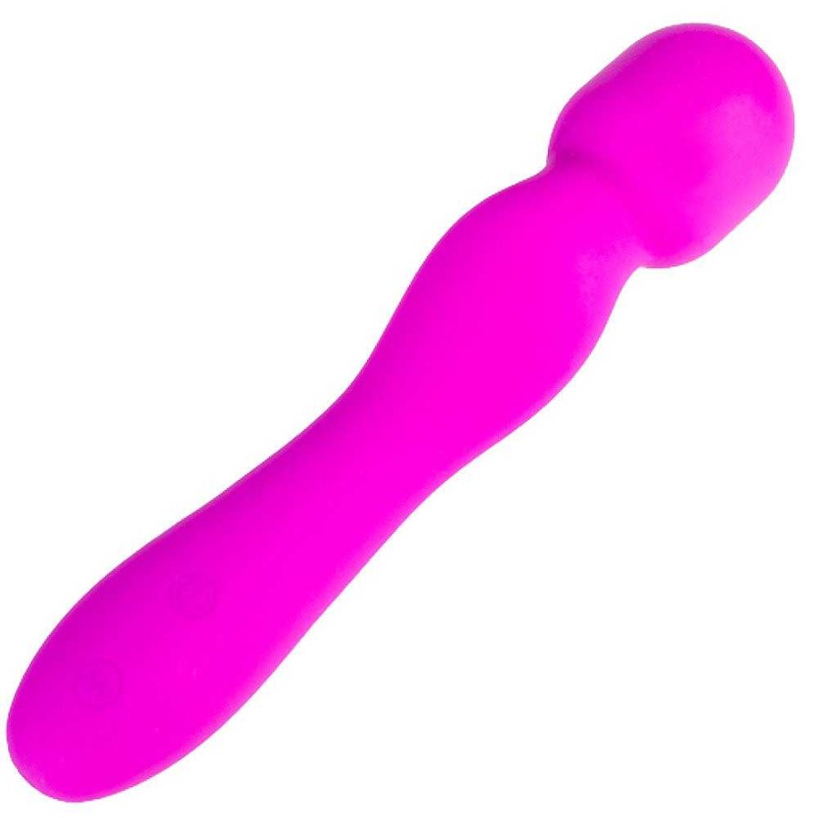 Bondara Bondara Silicone 12 Function Rechargeable Wand Vibrator Magenta Vibrators