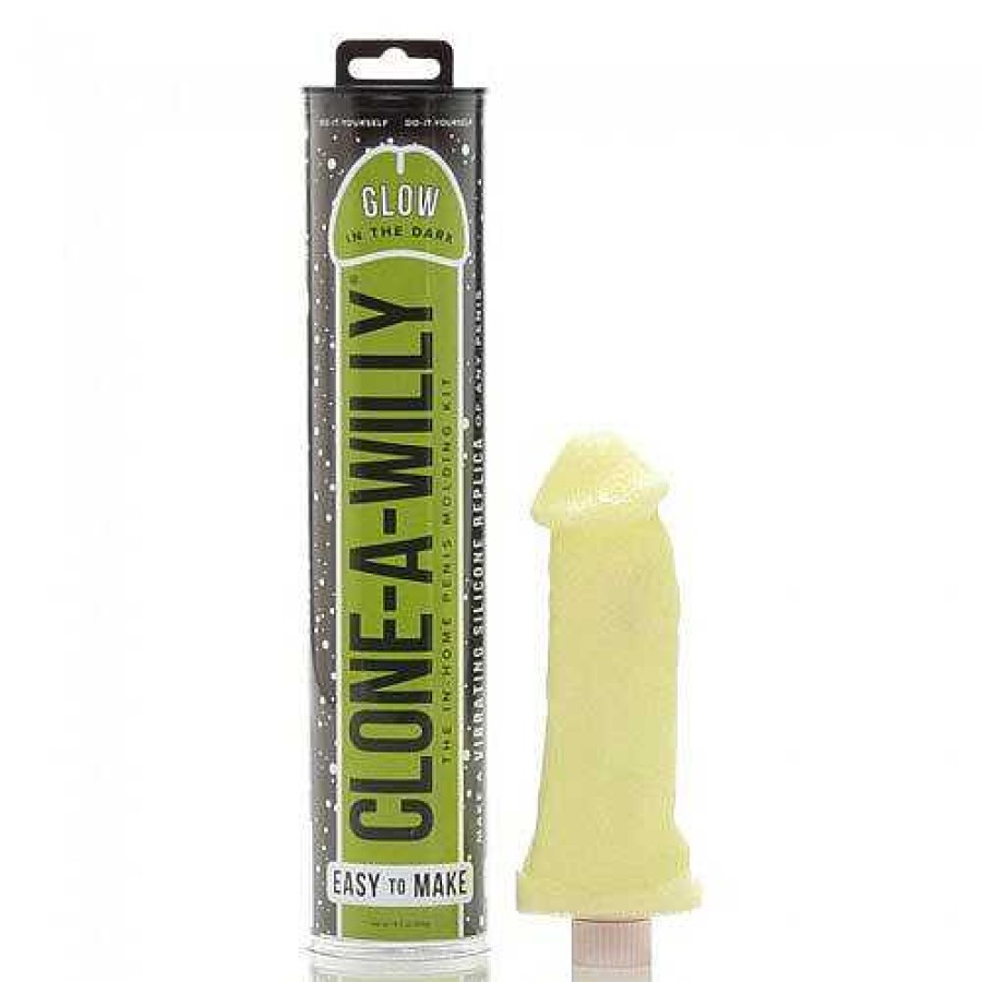 Clone-A-Willy Clone A Willy Glow In The Dark Vibrating Kit Green Vibrators