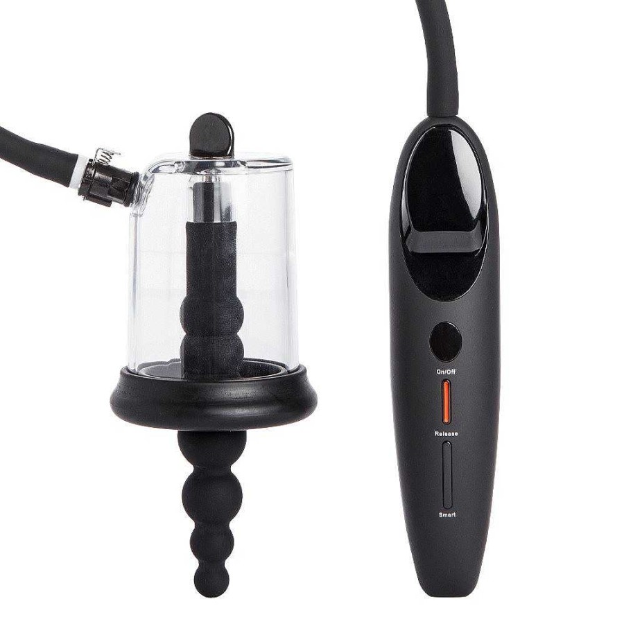 Bondara Bondara Pucker Up Automatic Anal Pump With Beaded Plug Red And Black Male Sex Toys