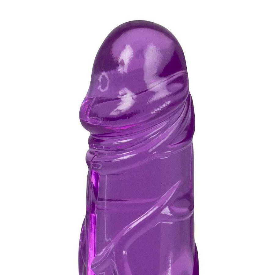 Bondara Crystal Clear Jellies Bondara Crystal Clear Suction Cup Ballsy Dildo - 8 Inch Purple Dildos