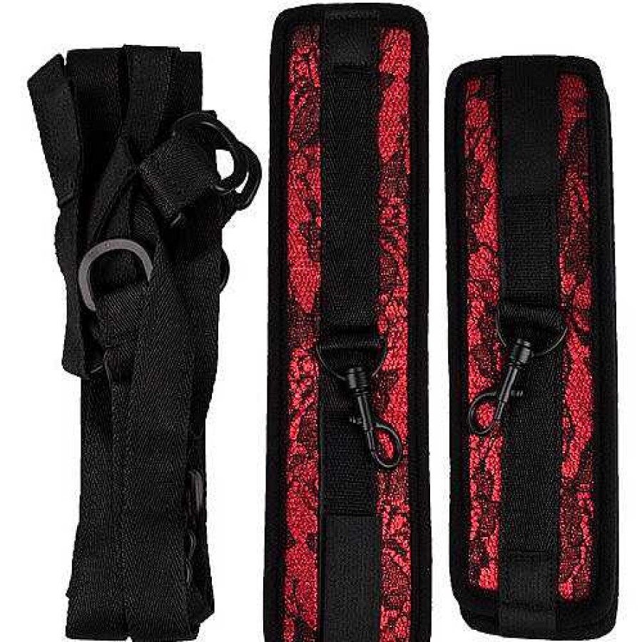 Bondara Boutique Bondara Your Fantasy In Bed Restraint Red & Black Bondage Restraints & Handcuffs