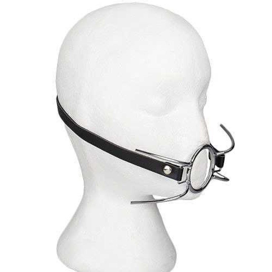 Torment Torment Slimline Leather Spider Mouth Gag Black Ball Gags & Mouth Gags