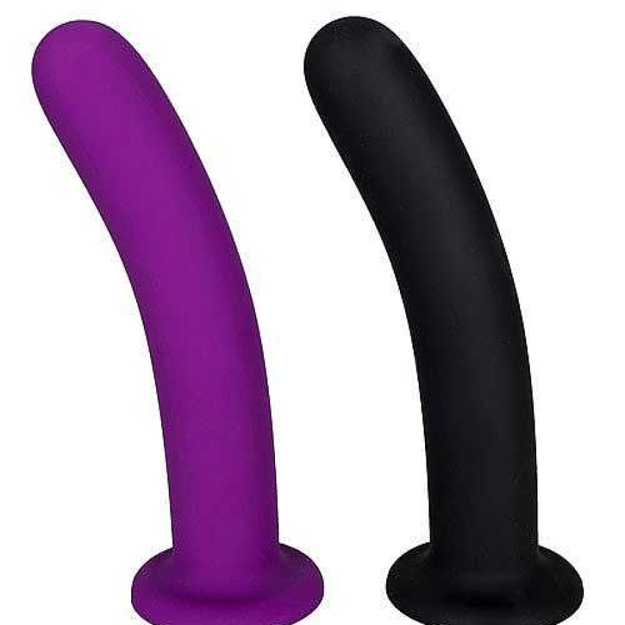 Bondara Bondara Smoothy Silicone Curved Dildo - 6 Inch Black Or Purple Dildos