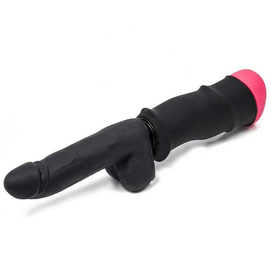 Bondara Bondara Handheld Thrusting Machine With Dildo - 6.5 Inch Black Sex Machines