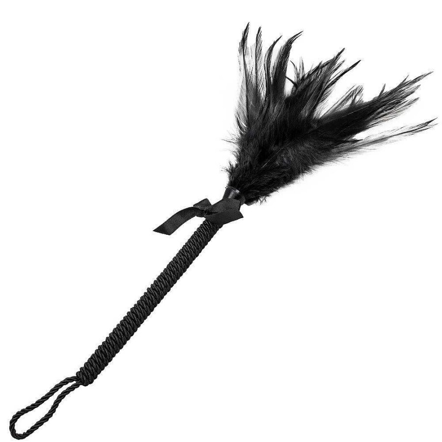 Bondara Bondage Bondara Shake Your Tail Feather Tickler - 9.8 Inch Black Floggers, Whips & Ticklers