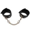 Luxe Bondara Luxe Pleasure Prism Pu Handcuffs Irridescent Black & Gold Bondage Restraints & Handcuffs