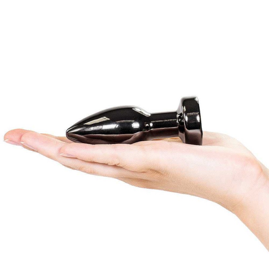 Bondara Bondara Booty Blocker 7 Function Metal Vibrating Butt Plug - 3, 3.5 Or 4 Inch Black Anal Toys