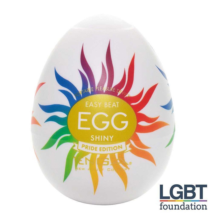 Pride Shop Tenga Egg Shiny Pride Edition Masturbator White Male Sex Toys