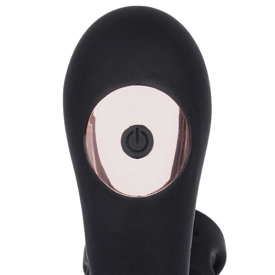 Bondara Bondara Silicone 10 Function Rechargeable Vibrating Cock Sleeve Black Male Sex Toys