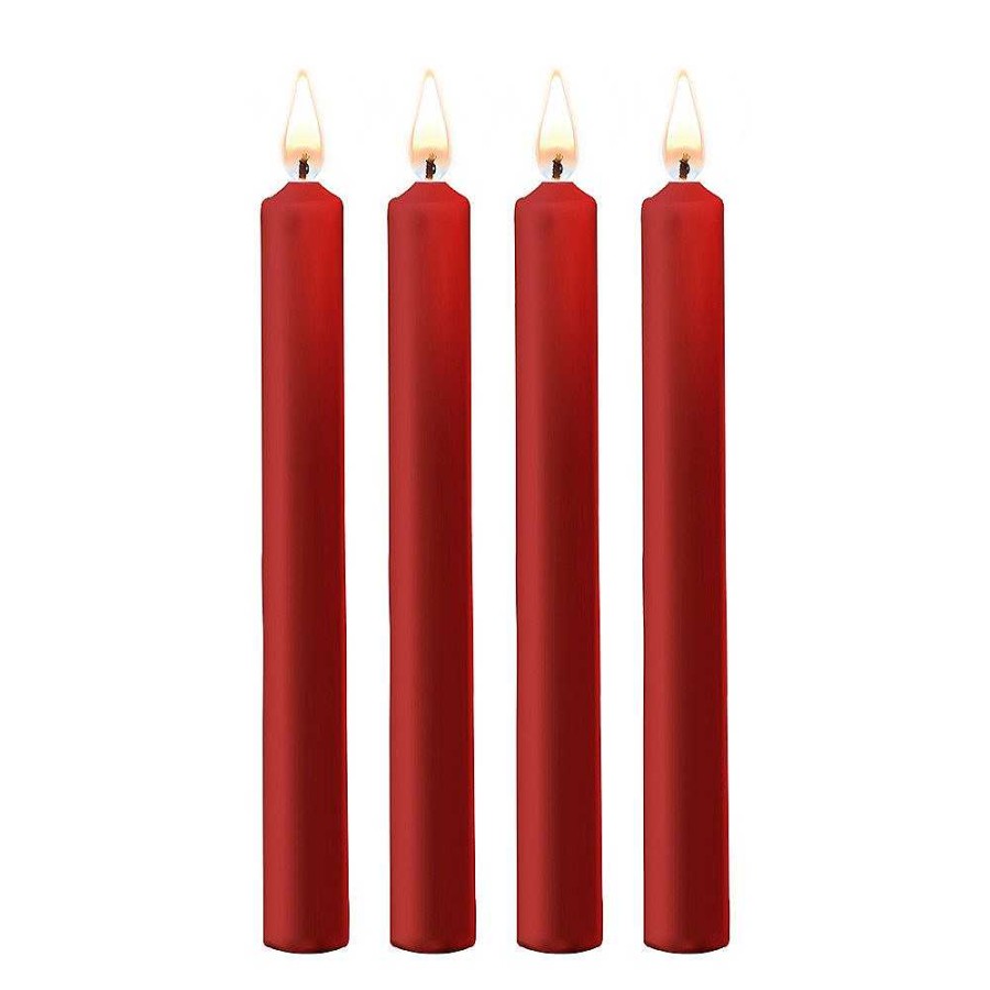 Bondara Ouch! Teasing 4 Pack Bondage Candles - Medium Or Large Red Bondage Equipment