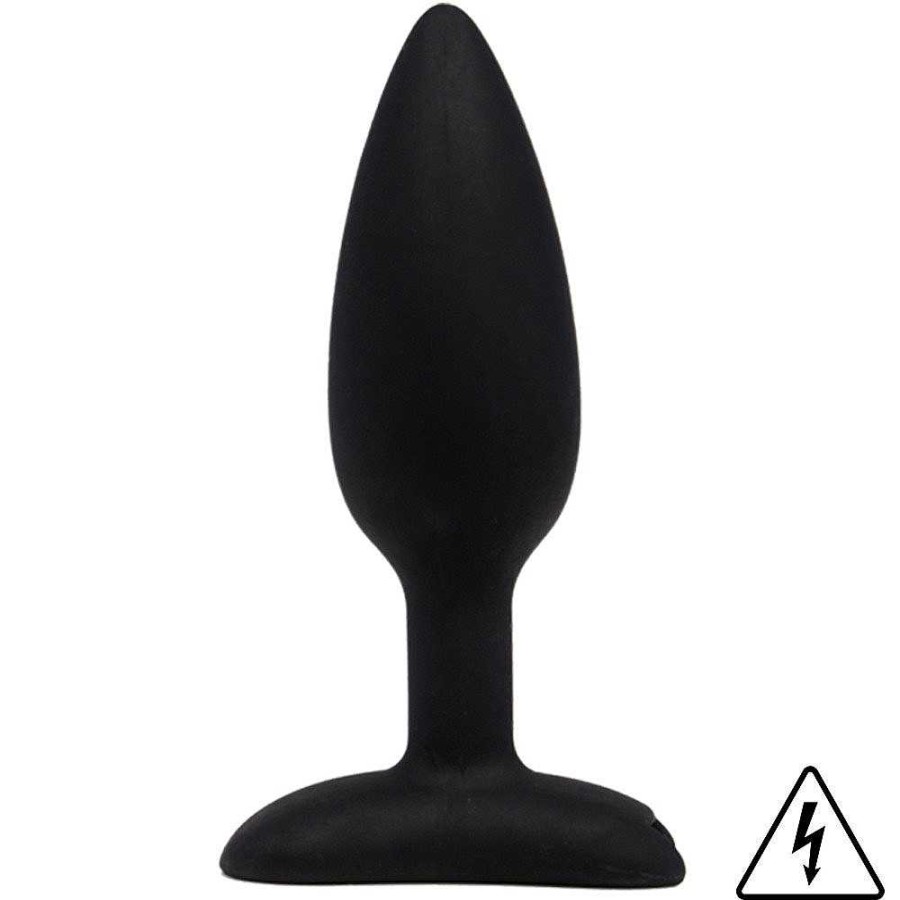 Bondara Sex Sparks Ac/Dc Silicone E-Stim Butt Plug - 5 Inch Black Butt Plugs