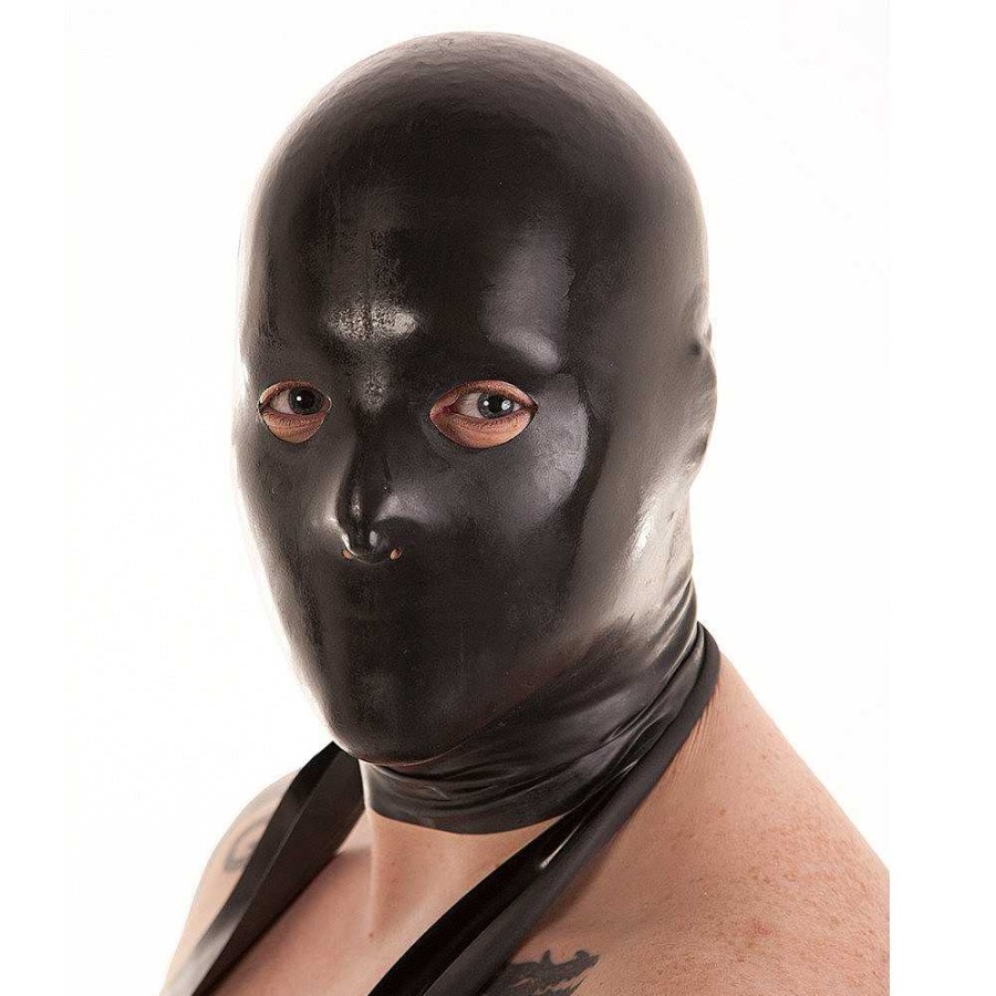 Bondara Bondara Uni Mouthless Latex Hood Black Fetish Clothing