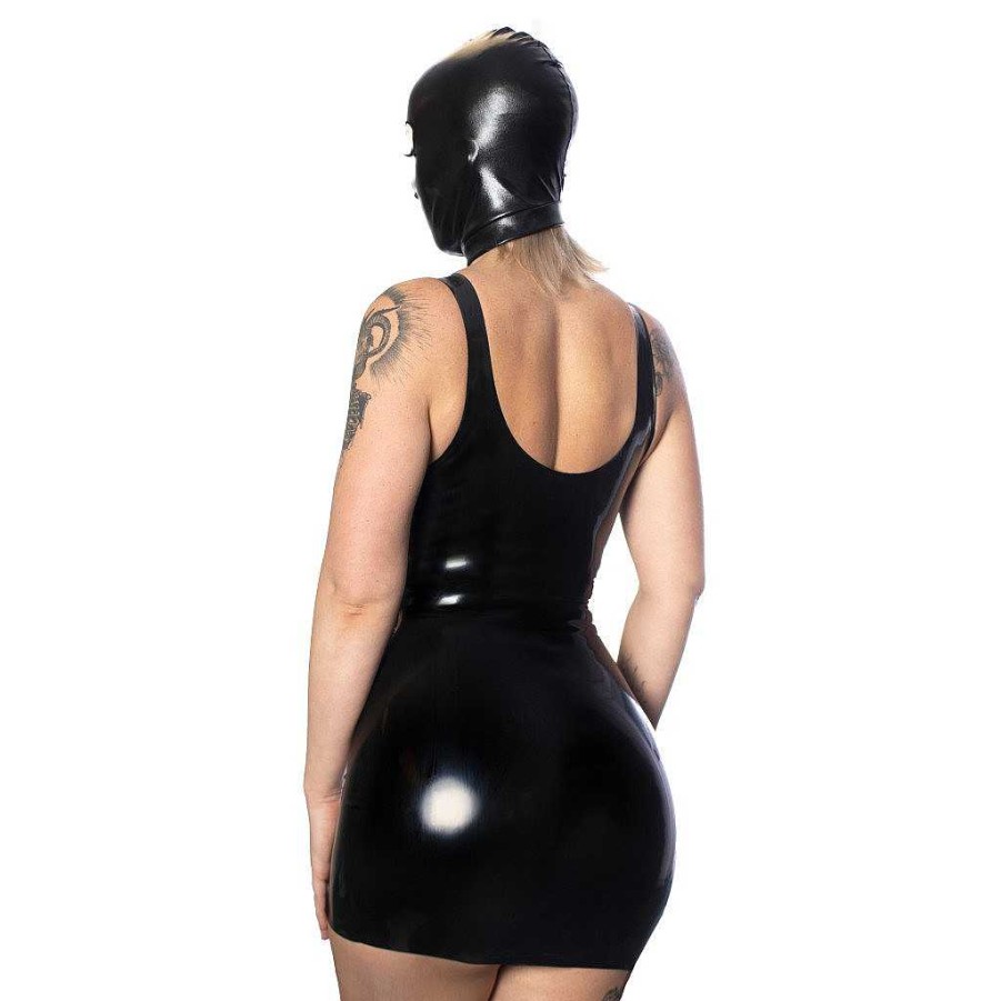 Bondara Siren Bondara Siren Latex Mini Dress Black Fetish Clothing