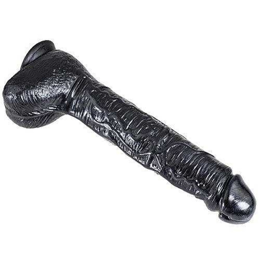 Bondara Bondara Dazzling Suction Cup Dildo - 10 Inch Black Dildos