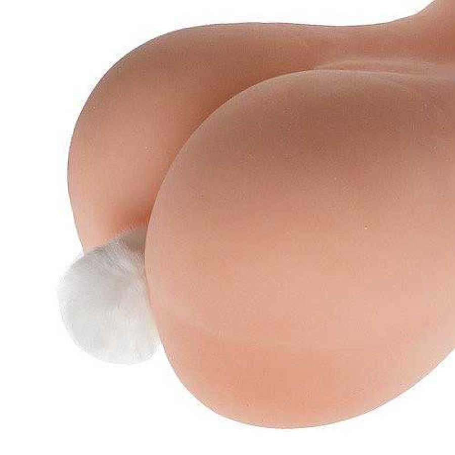 Kinky Tails Kinky Tails Bunny Glass Butt Plug White Anal Toys