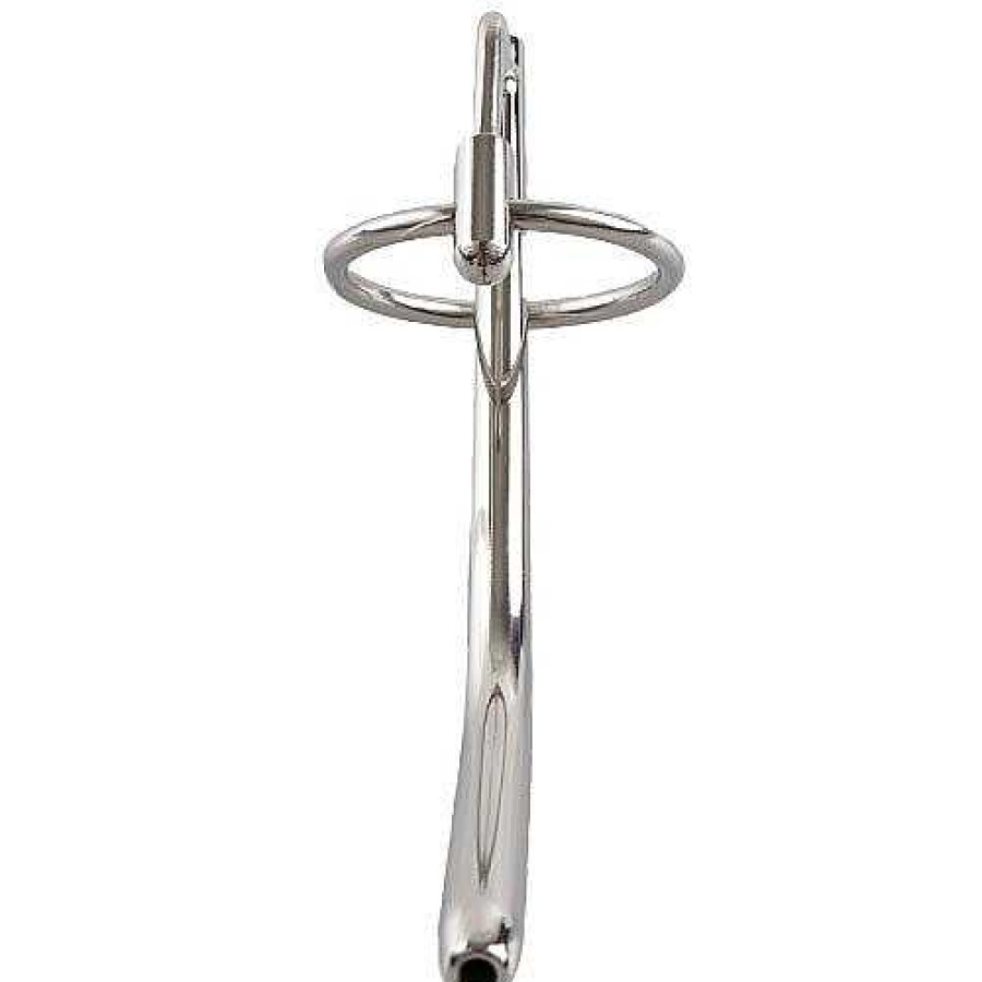 Bondara Torment Stainless Steel Glans Ring Penis Wand With Through-Hole - 12.5Cm Silver Medical Play Toys