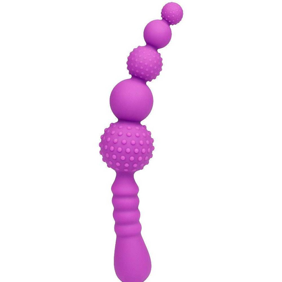 Bondara Bondara Rattlesnake Silicone Anal Beads - 8 Inch Purple Anal Toys