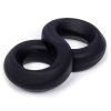 Bondara Bondara Tough Nut Super-Stretchy Double Cock Ring Black Male Sex Toys