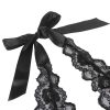 Bondara Flirt Bondara Flirt Sheer Seduction Lace Ribbon Peplum Teddy Black Sexy Lingerie For Women