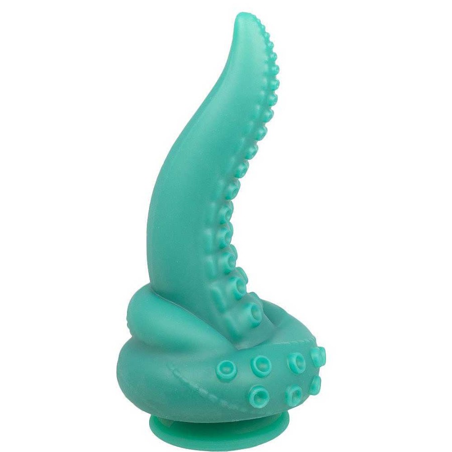 Bondara The Octopussy Tentacle Swirl Monster Dildo - 8 Inch Green Dildos