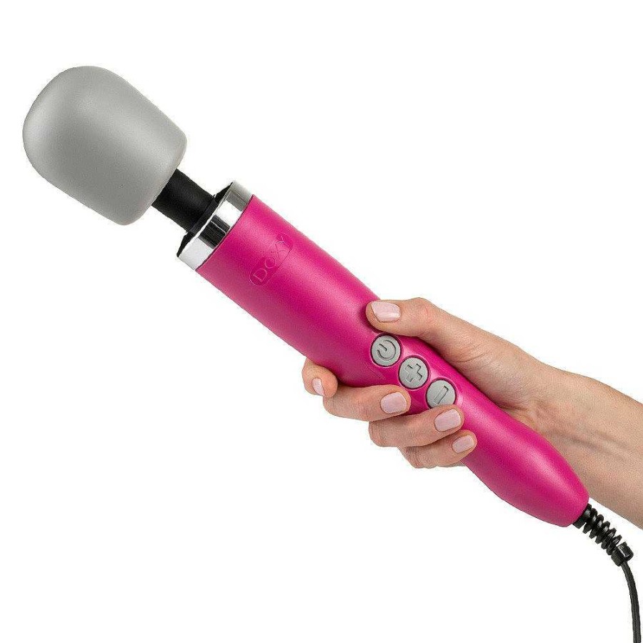 Doxy Doxy Original Pink Multi Speed Massage Wand Vibrator Pink Body, Grey Head Vibrators