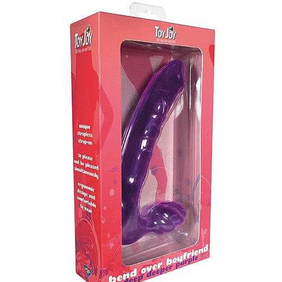 Bondara Toyjoy Go Deeper Purple Strapless Strap-On - 9.5 Inch Deep Purple Dildos