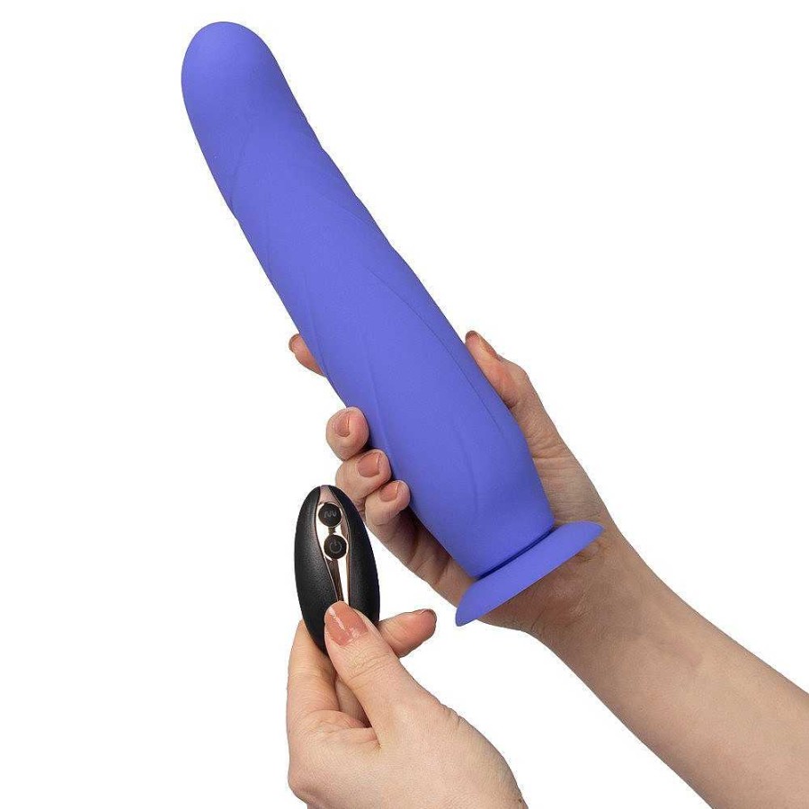 Bondara Big Smoothie 7 Function Rechargeable Remote Strap-On - 9 Inch Purple Strap-Ons